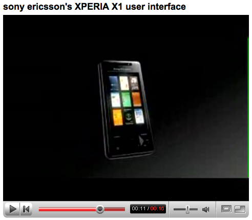 Idlemode: Sony Ericsson XPERIA