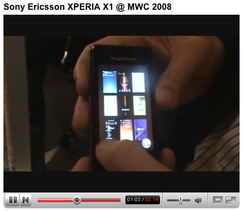 Idlemode: Sony Ericsson XPERIA