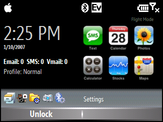 iPhone theme for Motorola Q